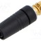 Conector banană 4mm 32A 1kV negru aurit Hirschmann T&amp;M M4 &icirc;nșurubare