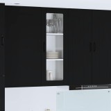 vidaXL Dulap suspendat de bucătărie cu raft Negru 40 x 31 x 100 cm 885096