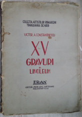 VICTOR A. CONSTANTINESCU-MAPA 15 GRAVURI IN LINOLEUM/CLUJ 1943/ed EMIL HATIEGANU foto