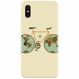 Husa silicon pentru Xiaomi Mi 8 Pro, Retro Bicycle Illustration