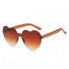 Ochelari de Soare Damă Inimă Fără Ramă UV400 + Husa si Laveta Microfibra - Fashion, Trendy