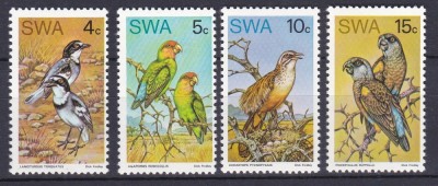 DB1 Fauna Pasari 1974 Africa de Sud West 4 v. MNH foto