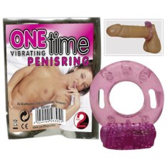 One Time Use Cock Ring - Inel pentru Penis cu Vibrații, 2,5 cm