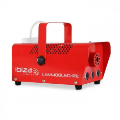Ibiza LSM400LED-RE, aparat de fum mic, 410W, LED, ro?u foto