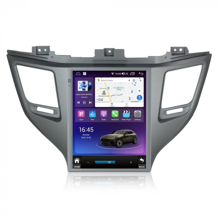 Navigatie dedicata cu Android tip tesla Hyundai Tucson 2015 - 2018, 4GB RAM,