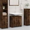 Dulap Baie Gossi Stejar Fumuriu 60x33x61 cm Lemn Prelucrat Mobilier Baie