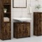 Gossi dulap de baie, stejar fumuriu, 60x33x61 cm, lemn prelucrat