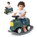 Tren Balansoar 2 in 1 Verde, Max 25kg, Volan, Unghi 40&deg;, Inaltime 50cm, ProCart, Balansoar Interior, Jucarie Copii 18 luni+