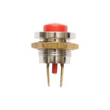 Buton pornire metalic rosu cu revenire, 16 mm, 12-24V DC / 125-250V AC