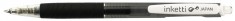 Pix cu gel Penax Inketti, rubber grip, 0.5mm, corp negru transparent - scriere