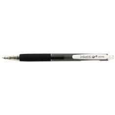 Pix cu gel Penax Inketti, rubber grip, 0.5mm, corp negru transparent - scriere