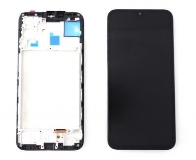 Display Samsung Galaxy A15 4G A155 Big OLED cu Rama Black Negru foto