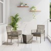 VidaXL Set Bistro de Grădină 3 pcs Gri Rattan poli 3334957