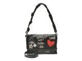Geanta DESIGUAL neagra, WAXP39, din piele ecologica