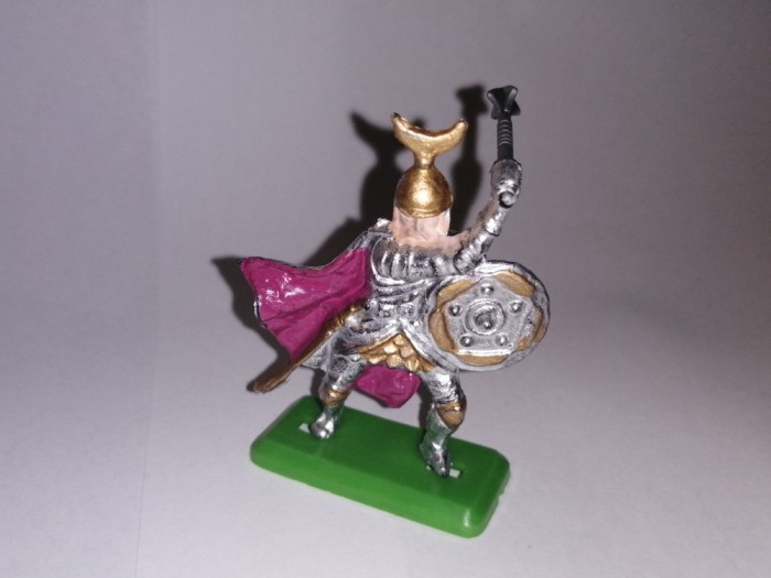 bnk jc Cavaler turc medieval - copie dupa Britains - argintiu