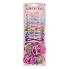 Set Accesorii Păr, Multicolor, 60 Bucăți, Clame Metalice Glitter și Elastice pentru Fete, Oem