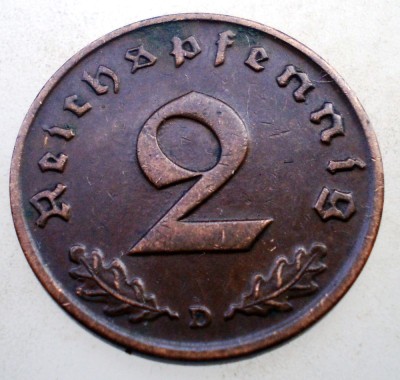2.958 GERMANIA 2 REICHSPFENNIG 1937 D foto