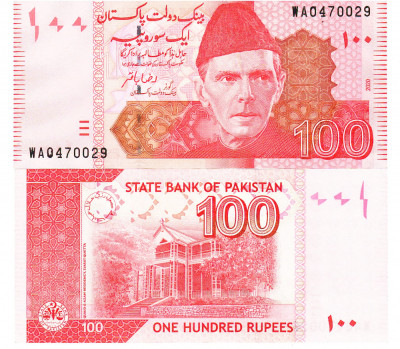 Pakistan 100 Rupii 2020 UNC foto