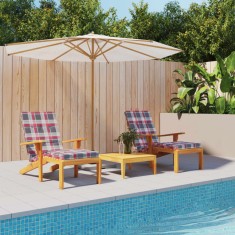 Perne scaun de terasa, 2 buc, rosu, carouri, textil Oxford GartenMobel Dekor foto