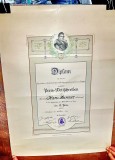 G85-I- Diploma de STENOGRAFIE 1926 Germania pe carton stare buna.