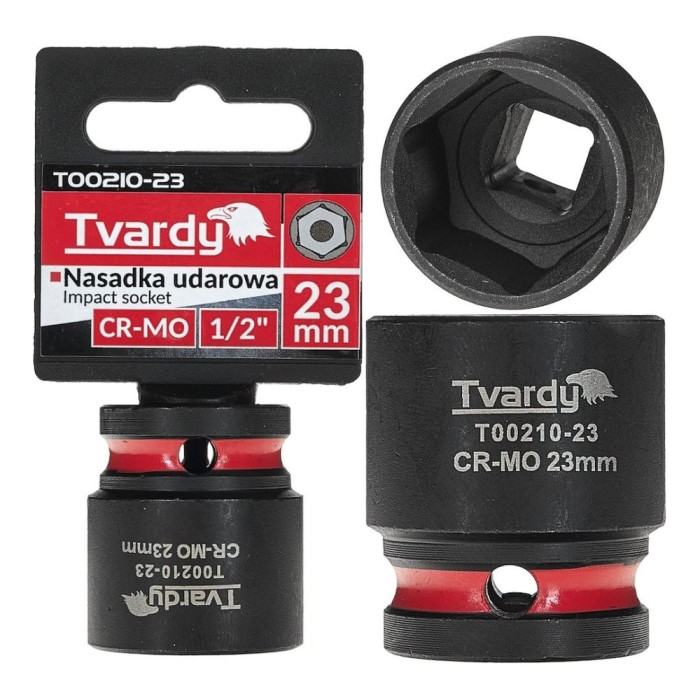 Cheie tubulara de impact in 6 puncte, 1 / 2&quot;, 23 mm, Tvardy T00210-23
