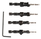 Set 4 burghie lemn, cu zencuitor, Makita D-73455
