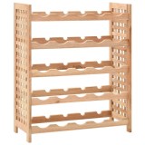 Cumpara ieftin Suport sticle vin pentru 25 sticle, 63x25x73 cm, lemn masiv nuc