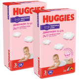 Pachet Scutece chilotel Huggies Pants Girl nr 3, 6-11 kg, 116 buc