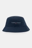 Tommy Jeans palarie din bumbac culoarea albastru marin, bumbac, AW0AW17311