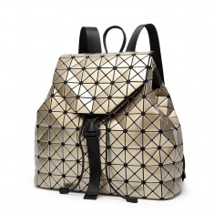 Rucsac dama Geometric Travel Auriu foto