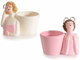 Cumpara ieftin Set 2 ghivece flori ceramica 12x7.5x11 cm