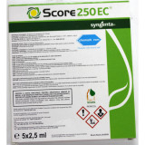 Score 250EC 2,5 ml, fungicid sistemic, Syngenta, Rapan, Monilioza, Fainare, Alternarioza, Basicarea frunzelor; (cais, capsun, cires, mar, piersic, rap