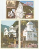 Romania, Cazanele Dunarii, Manastirea Mraconia, 3 c.p. ilustrate necirculate