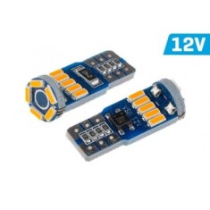 Set 2 becuri T10 LED 12V galben canbus 58286