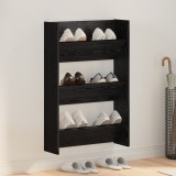 vidaXL Dulapuri pentru pantofi de perete Stejar negru 60 x 18 x 60 cm