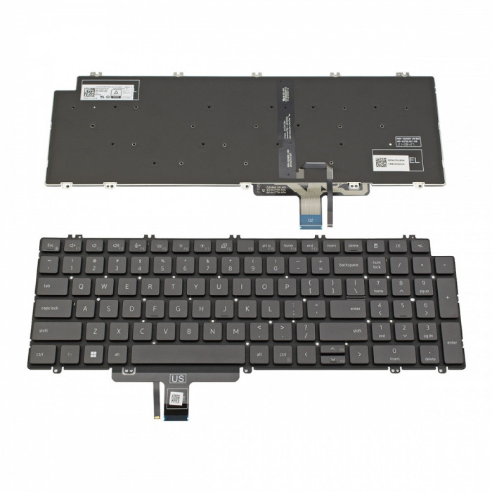 Tastatura Laptop, Dell, Precision 3560, 3561, PK133MM1B00, 0RHGTP, iluminata, layout US