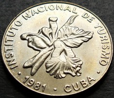 Moneda TURISTICA 25 CENTAVOS - CUBA COMUNISTA, anul 1981 *cod 825 - A.UNC
