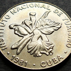 Moneda TURISTICA 25 CENTAVOS - CUBA COMUNISTA, anul 1981 *cod 825 - A.UNC