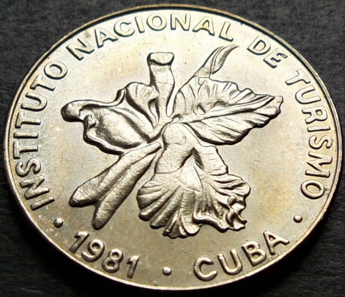 Moneda TURISTICA 25 CENTAVOS - CUBA COMUNISTA, anul 1981 *cod 825 - A.UNC