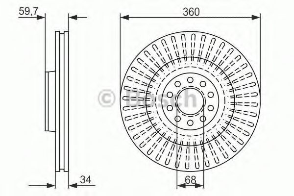 Disc frana VW PHAETON (3D) (2002 - 2016) BOSCH 0 986 479 B97