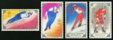 Mongolia 1988 - Seria Completă C&acirc;știgători ai Medaliilor de Aur la Jocurile Olimpice de Iarnă Calgary '88 4 Valori MNH -MNG1