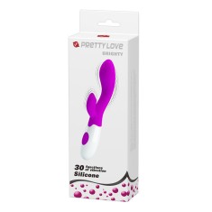 Mini vibrator cu stimulator clitoridian Pretty Love Brighty 20cm (inserabil