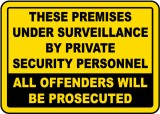 Premises Under Surveillance Sign