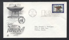 UN New York 1970 Peace bell Mi.220 FDC UN.071