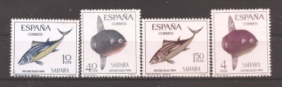 Sahara Spaniola 1966 - Ziua timbrului - Pești, MNH foto