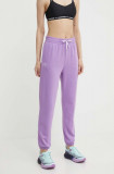 Under Armour pantaloni de antrenament Rival culoarea violet, neted