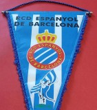 Fanion fotbal - RCD ESPANYOL BARCELONA (Spania) dimensiuni mari 44x23 cm