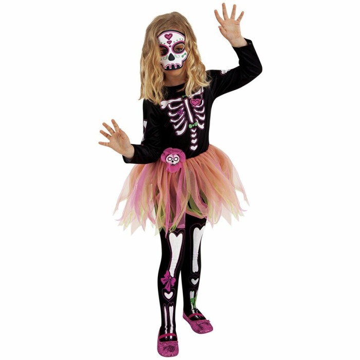 Costum de carnaval - Schelet fetita S (3-4 ani/max 104cm)