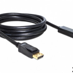 Cablu DisplayPort la HDMI T-T ecranat 2m Negru, Delock 82587