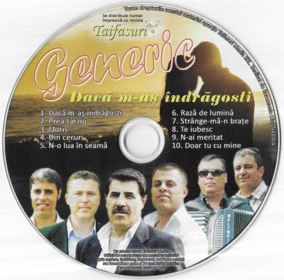 CD Generic &amp;lrm;&amp;ndash; Dacă m-aș indrăgosti revista Taifasuri foto